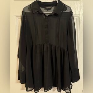 Black Sheer Women's Top